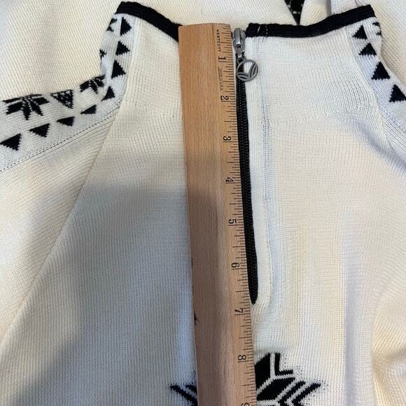 DALE OF NORWAY Geilo Sweater Merino Wool Nordic Half Zip in Cream Women’s Medium - Picture 10 of 14
